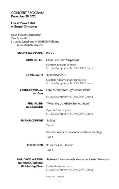 St. Louis Symphony Orchestra: Kevin McBeth – A Gospel Christmas