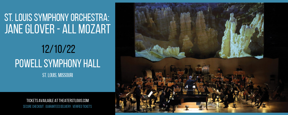 St. Louis Symphony Orchestra: Jane Glover - All Mozart at Powell Symphony Hall tickets St. Louis Symphony Orchestra: Jane Glover - All Mozart at Powell Symphony Hall